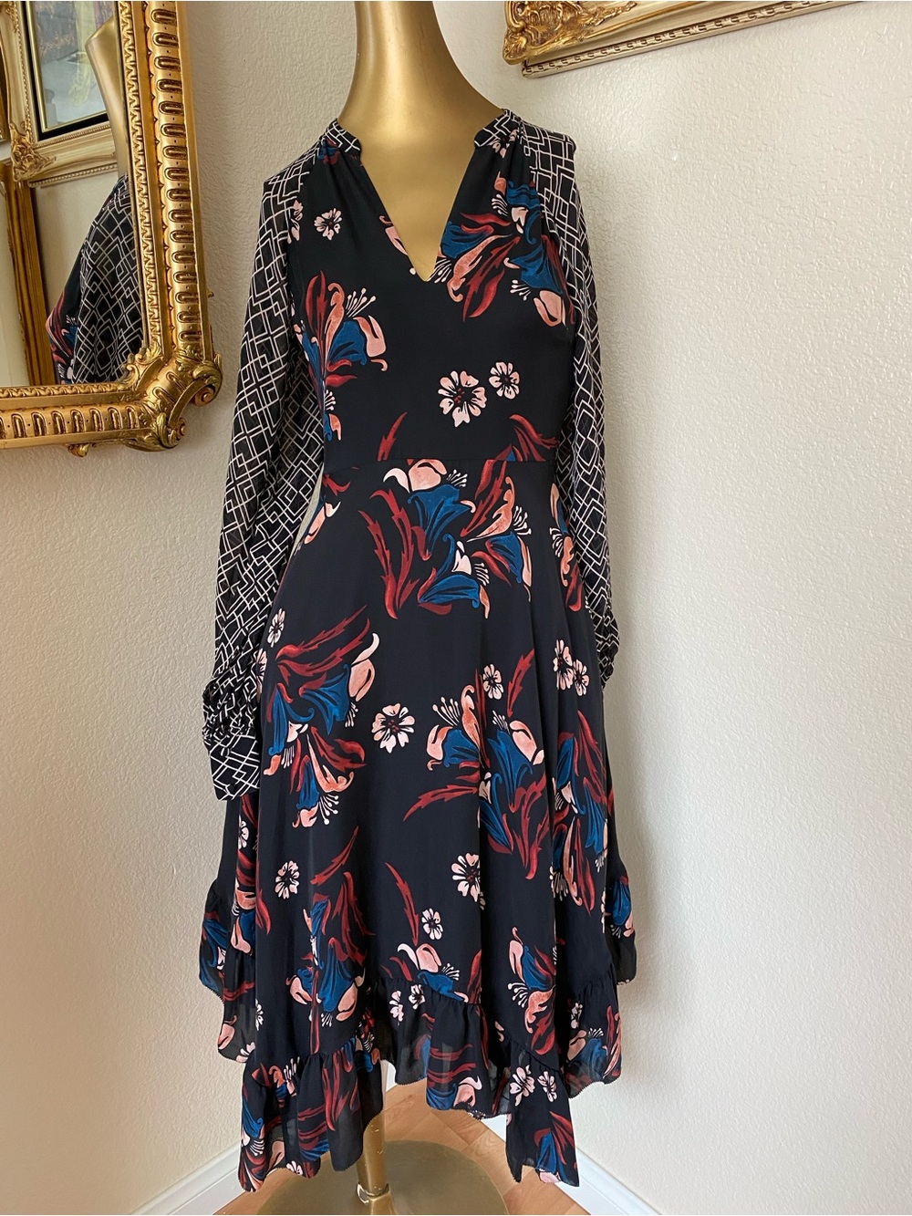 Joie Morley Silk Handkerchief Slip Dress